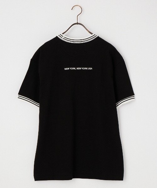 Manhattan Portage（マンハッタンポーテージ）の「[MANHATTAN PORTAGE/マンハッタンポーテージ] ワンポイントロゴ リンガーポケット 鹿の子Tシャツ（Tシャツ/カットソー・レディース・ブラック/ホワイト・XL/L/M）」の5枚目の写真