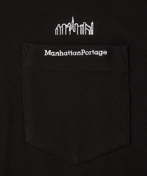 Manhattan Portage（マンハッタンポーテージ）の「[MANHATTAN PORTAGE/マンハッタンポーテージ] ワンポイントロゴ リンガーポケット 鹿の子Tシャツ（Tシャツ/カットソー・レディース・ブラック/ホワイト・XL/L/M）」の10枚目の写真