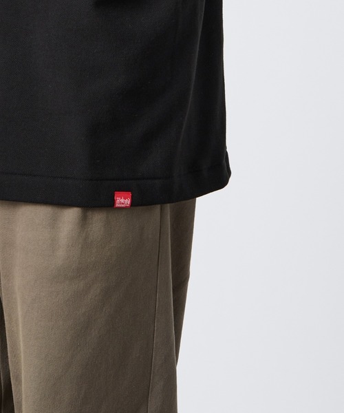 Manhattan Portage（マンハッタンポーテージ）の「[MANHATTAN PORTAGE/マンハッタンポーテージ] ワンポイントロゴ リンガーポケット 鹿の子Tシャツ（Tシャツ/カットソー・レディース・ブラック/ホワイト・XL/L/M）」の17枚目の写真