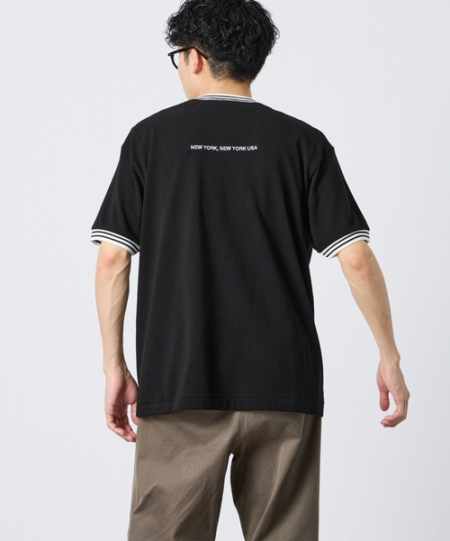 Manhattan Portage（マンハッタンポーテージ）の「[MANHATTAN PORTAGE/マンハッタンポーテージ] ワンポイントロゴ リンガーポケット 鹿の子Tシャツ（Tシャツ/カットソー・レディース・ブラック/ホワイト・XL/L/M）」の12枚目の写真