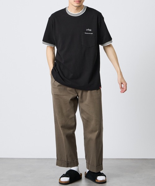 Manhattan Portage（マンハッタンポーテージ）の「[MANHATTAN PORTAGE/マンハッタンポーテージ] ワンポイントロゴ リンガーポケット 鹿の子Tシャツ（Tシャツ/カットソー・レディース・ブラック/ホワイト・XL/L/M）」の13枚目の写真