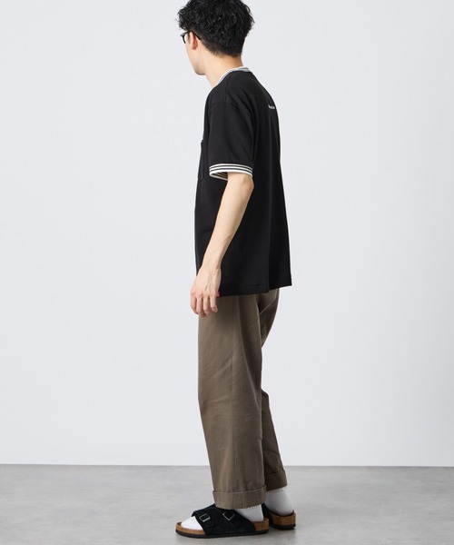 Manhattan Portage（マンハッタンポーテージ）の「[MANHATTAN PORTAGE/マンハッタンポーテージ] ワンポイントロゴ リンガーポケット 鹿の子Tシャツ（Tシャツ/カットソー・レディース・ブラック/ホワイト・XL/L/M）」の14枚目の写真