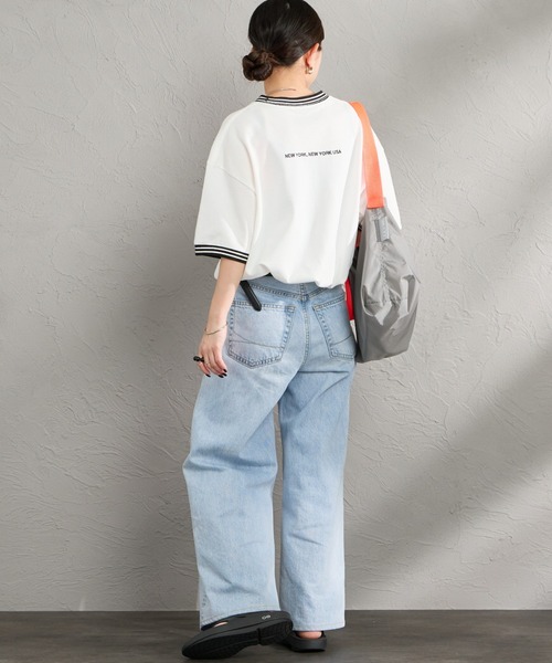 Manhattan Portage（マンハッタンポーテージ）の「[MANHATTAN PORTAGE/マンハッタンポーテージ] ワンポイントロゴ リンガーポケット 鹿の子Tシャツ（Tシャツ/カットソー・レディース・ブラック/ホワイト・XL/L/M）」の21枚目の写真