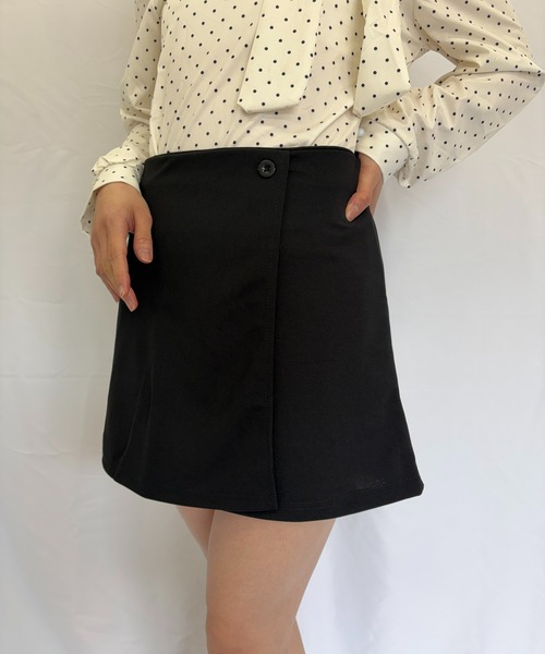 Alite cloth（アリーテクロス）の「ミニラップスカート（スカート・レディース・ブラック/ベージュ/グレー・FREE）」の5枚目の写真