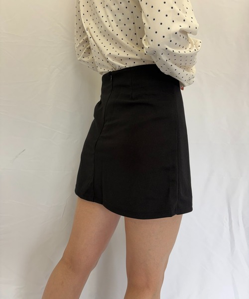 Alite cloth（アリーテクロス）の「ミニラップスカート（スカート・レディース・ブラック/ベージュ/グレー・FREE）」の7枚目の写真