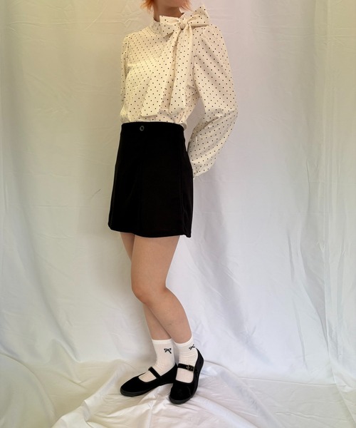 Alite cloth（アリーテクロス）の「ミニラップスカート（スカート・レディース・ブラック/ベージュ/グレー・FREE）」の10枚目の写真