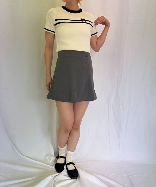 Alite cloth（アリーテクロス）の「ミニラップスカート（スカート・レディース・ブラック/ベージュ/グレー・FREE）」の13枚目の写真