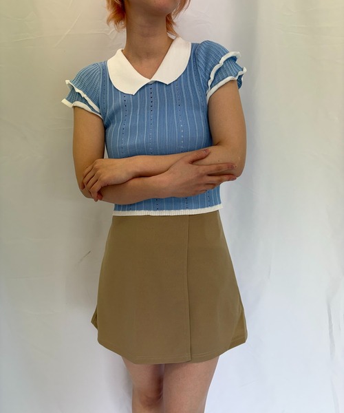 Alite cloth（アリーテクロス）の「ミニラップスカート（スカート・レディース・ブラック/ベージュ/グレー・FREE）」の16枚目の写真