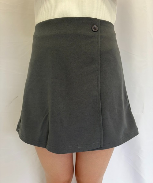 Alite cloth（アリーテクロス）の「ミニラップスカート（スカート・レディース・ブラック/ベージュ/グレー・FREE）」の18枚目の写真