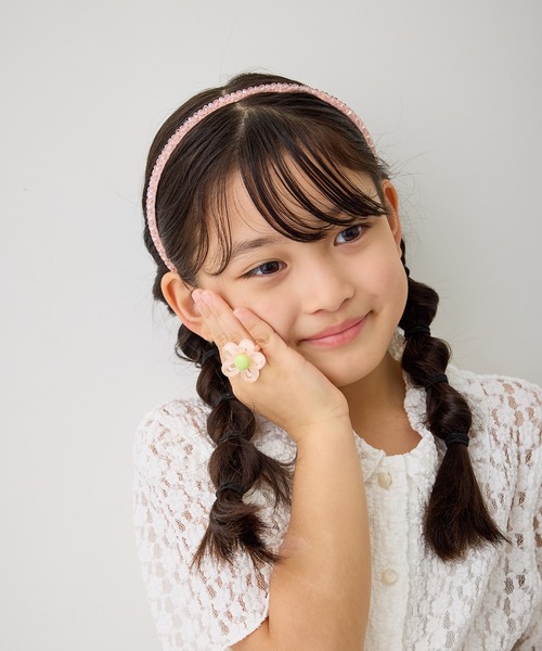 ROPE' PICNIC(ロペピクニック)の「【KIDS/キッズ】クリアビーズカチューシャ(カチューシャ・キッズ・ピンク/サックスブルー/チャコールグレー・FREE)」の3枚目の写真