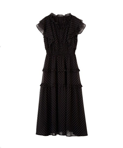 JILL by JILL STUART(ジルバイジルスチュアート)の「フリルティアードワンピース(ワンピース・レディース・ピンク/ブラック系その他/イエロー・FREE)」の10枚目の写真