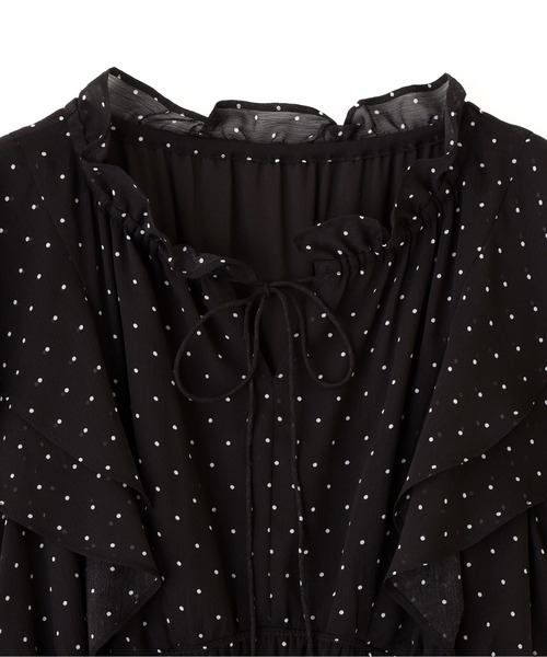 JILL by JILL STUART(ジルバイジルスチュアート)の「フリルティアードワンピース(ワンピース・レディース・ピンク/ブラック系その他/イエロー・FREE)」の12枚目の写真