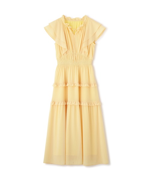 JILL by JILL STUART(ジルバイジルスチュアート)の「フリルティアードワンピース(ワンピース・レディース・ピンク/ブラック系その他/イエロー・FREE)」の6枚目の写真