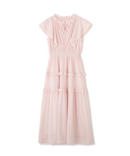 JILL by JILL STUART(ジルバイジルスチュアート)の「フリルティアードワンピース(ワンピース・レディース・ピンク/ブラック系その他/イエロー・FREE)」の8枚目の写真