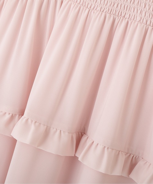 JILL by JILL STUART(ジルバイジルスチュアート)の「フリルティアードワンピース(ワンピース・レディース・ピンク/ブラック系その他/イエロー・FREE)」の9枚目の写真