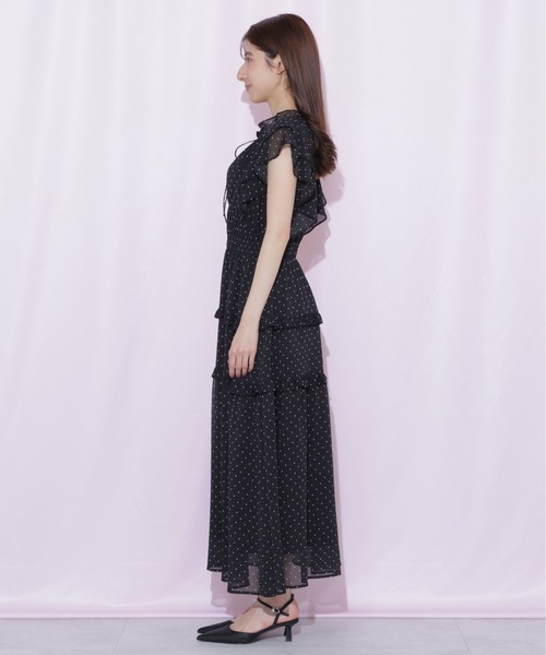 JILL by JILL STUART(ジルバイジルスチュアート)の「フリルティアードワンピース(ワンピース・レディース・ピンク/ブラック系その他/イエロー・FREE)」の4枚目の写真