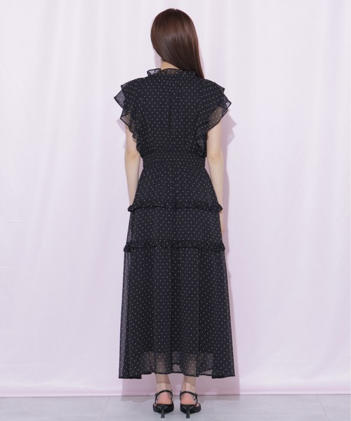 JILL by JILL STUART(ジルバイジルスチュアート)の「フリルティアードワンピース(ワンピース・レディース・ピンク/ブラック系その他/イエロー・FREE)」の5枚目の写真