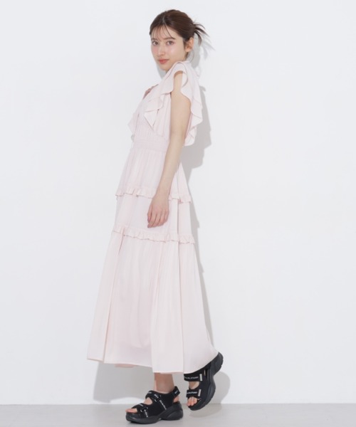 JILL by JILL STUART(ジルバイジルスチュアート)の「フリルティアードワンピース(ワンピース・レディース・ピンク/ブラック系その他/イエロー・FREE)」の17枚目の写真