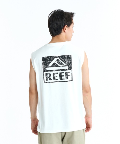 REEF(リーフ)の「REEF BOX LOGO TANK タンクトップ 【2026年春夏モデル】/リーフノースリーブタンクトップ(タンクトップ・メンズ・ブラック/ホワイト/ミント/ピンク・LARGE/SMALL/MEDIUM/X-LARGE)」の2枚目の写真