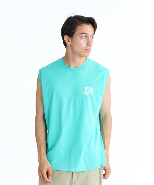 REEF(リーフ)の「REEF BOX LOGO TANK タンクトップ 【2026年春夏モデル】/リーフノースリーブタンクトップ(タンクトップ・メンズ・ブラック/ホワイト/ミント/ピンク・LARGE/SMALL/MEDIUM/X-LARGE)」の9枚目の写真