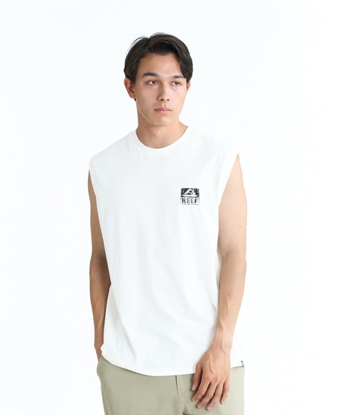 REEF(リーフ)の「REEF BOX LOGO TANK タンクトップ 【2026年春夏モデル】/リーフノースリーブタンクトップ(タンクトップ・メンズ・ブラック/ホワイト/ミント/ピンク・LARGE/SMALL/MEDIUM/X-LARGE)」の5枚目の写真