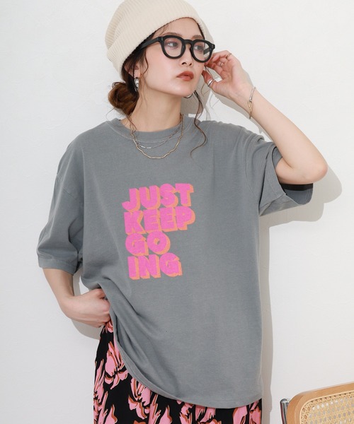 セール】英字プリント半袖Tシャツ（Tシャツ/カットソー）｜FUNALIVE