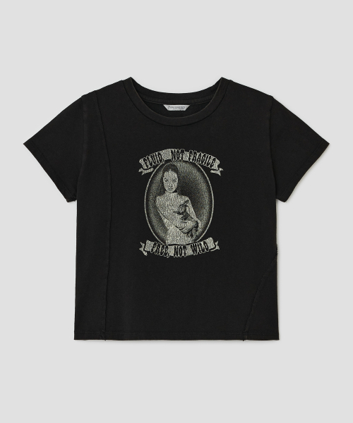 TYPESERVICE（タイプサービス）の「Washed Not Fragile Top [Black]（Tシャツ/カットソー・レディース・その他・FREE）」の2枚目の写真