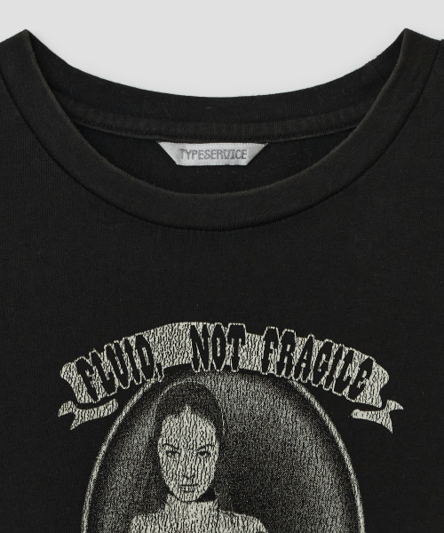 TYPESERVICE（タイプサービス）の「Washed Not Fragile Top [Black]（Tシャツ/カットソー・レディース・その他・FREE）」の4枚目の写真