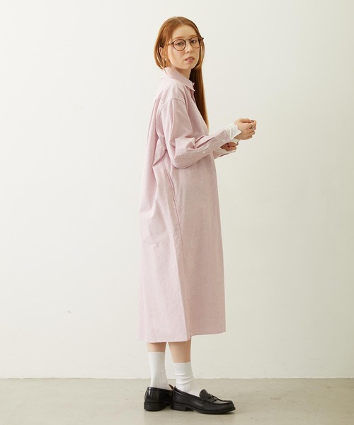 MILKFED.(ミルクフェド)の「STRIPED LACE DRESS(ワンピース・レディース・グレー/レッド/ライトブルー・ONE SIZE)」の10枚目の写真