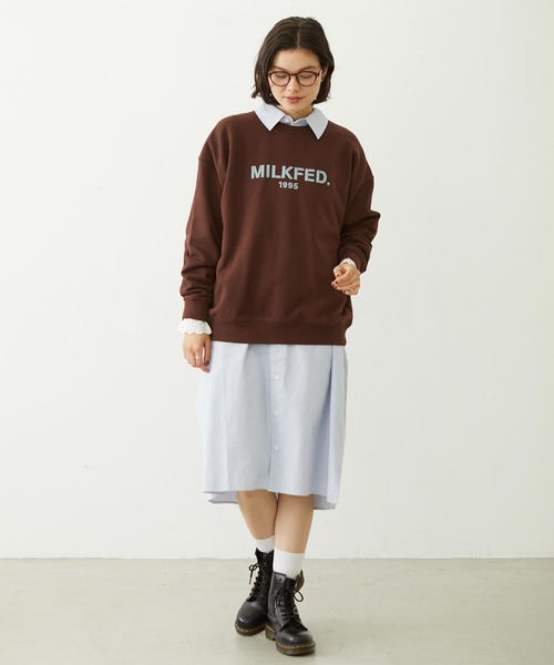 MILKFED.(ミルクフェド)の「STRIPED LACE DRESS(ワンピース・レディース・グレー/レッド/ライトブルー・ONE SIZE)」の17枚目の写真