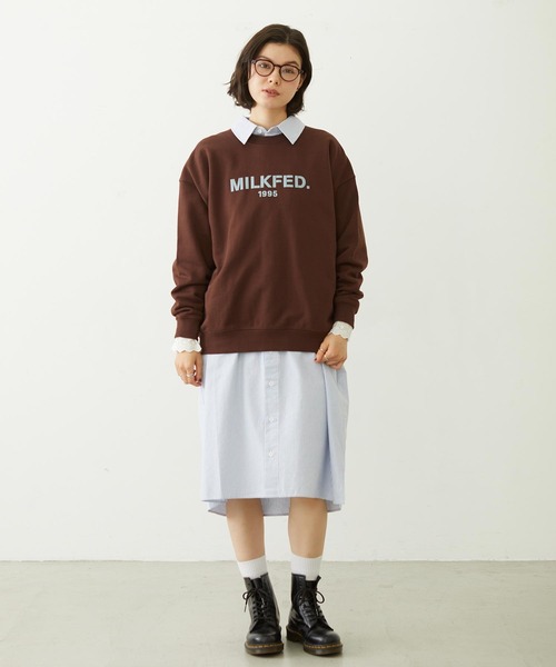 MILKFED.(ミルクフェド)の「STRIPED LACE DRESS(ワンピース・レディース・グレー/レッド/ライトブルー・ONE SIZE)」の18枚目の写真