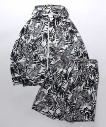 SITRY | High Function All Over Print Zip Hoodie & Shorts/セットアップ 2点セット UVカットパーカー&ハーフパンツ マルチファンクション 接触冷感 ドライ ストレッチ ウォッシャブル ラッシュガード ルームウェア ワンマイルウェア パジャマ(セットアップ)