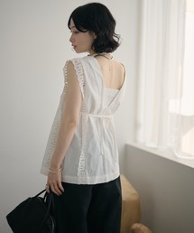 LAULEN | ladder lace double ribbon multi way blouse /ラダーレースダブルリボンマルチウェイブラウス(シャツ/ブラウス)