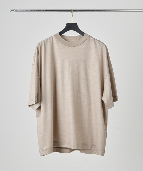 KANEMASA PHIL.(カネマサフィル)の「KANEMASA PHIL. / 36G Wool SS Tee(Tシャツ/カットソー・メンズ・ブラック/ベージュ/イエロー・LARGE/MEDIUM)」の3枚目の写真