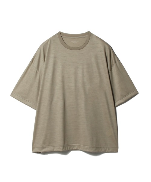 KANEMASA PHIL.(カネマサフィル)の「KANEMASA PHIL. / 36G Wool SS Tee(Tシャツ/カットソー・メンズ・ブラック/ベージュ/イエロー・LARGE/MEDIUM)」の4枚目の写真