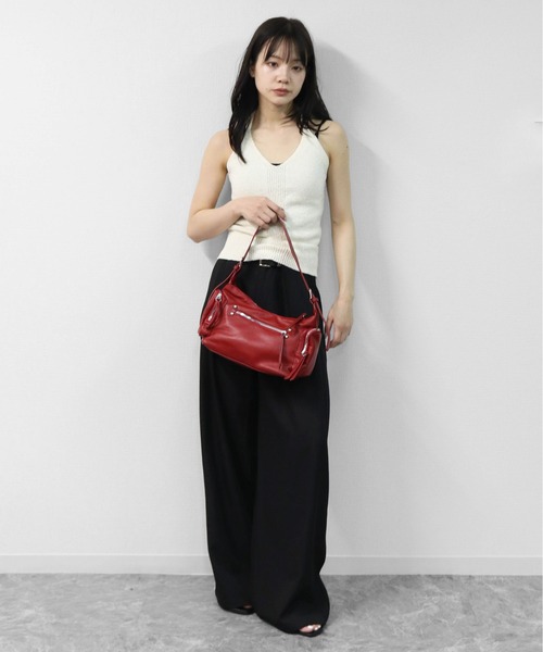 THE CELL.(ザセルドット)の「サイドポケット ショルダーバッグ SIDE POCKET SHOULDER BAG(ハンドバッグ・レディース・ブラック/レッド/ブラウン・FREE)」の9枚目の写真