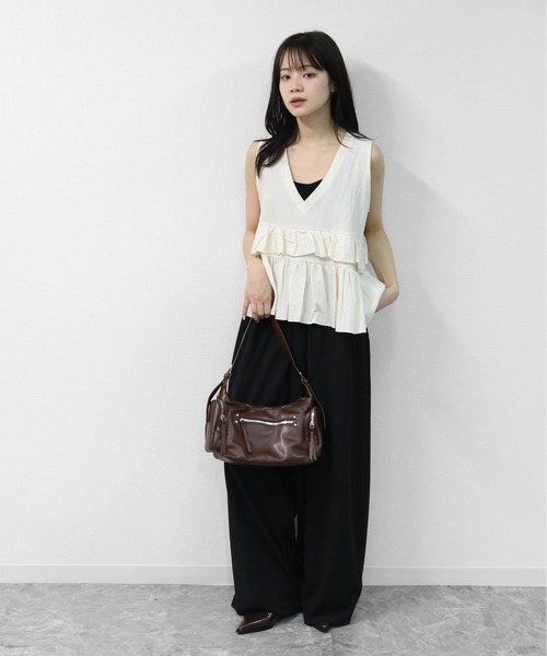 THE CELL.(ザセルドット)の「サイドポケット ショルダーバッグ SIDE POCKET SHOULDER BAG(ハンドバッグ・レディース・ブラック/レッド/ブラウン・FREE)」の11枚目の写真