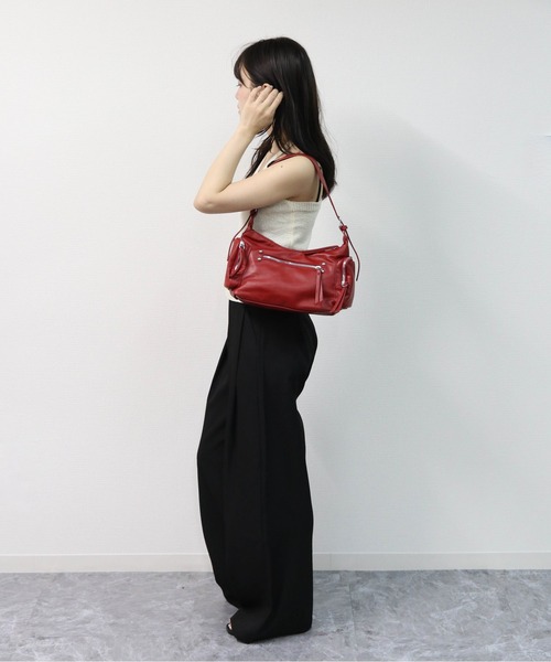 THE CELL.(ザセルドット)の「サイドポケット ショルダーバッグ SIDE POCKET SHOULDER BAG(ハンドバッグ・レディース・ブラック/レッド/ブラウン・FREE)」の10枚目の写真
