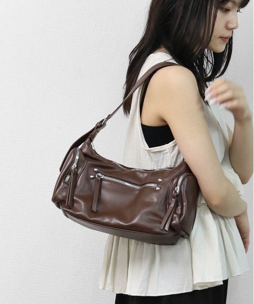 THE CELL.(ザセルドット)の「サイドポケット ショルダーバッグ SIDE POCKET SHOULDER BAG(ハンドバッグ・レディース・ブラック/レッド/ブラウン・FREE)」の14枚目の写真