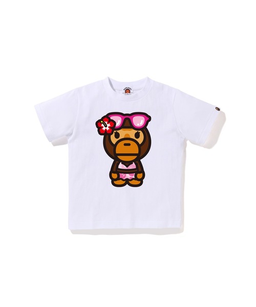 A BATHING APE(アベイシングエイプ)の「BIG BABY LISA SUMMER TEE(Tシャツ/カットソー・キッズ・ホワイト/ブラック/ピンク・90/100/110/120/140/130)」の2枚目の写真