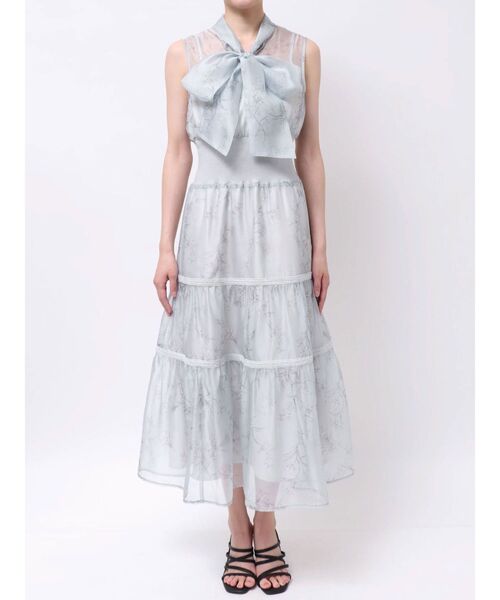 MERCURYDUO(マーキュリーデュオ)の「ビッグボウタイワンピース(ワンピース・レディース・ライトブルー/オフホワイト・MEDIUM/SMALL)」の18枚目の写真