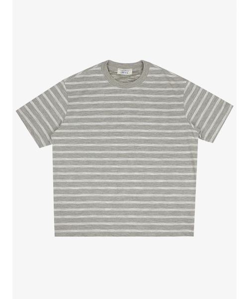 OWSA(オウサ)の「ストライプラウンド半袖Tシャツ3色(Tシャツ/カットソー・メンズ・タン/グレー/ブラック・FREE)」の8枚目の写真