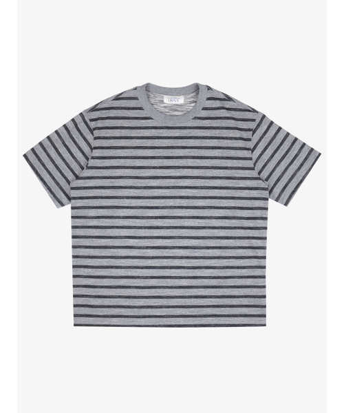 OWSA(オウサ)の「ストライプラウンド半袖Tシャツ3色(Tシャツ/カットソー・メンズ・タン/グレー/ブラック・FREE)」の10枚目の写真