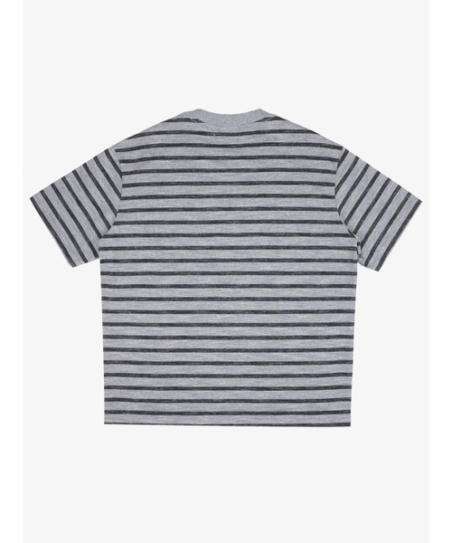 OWSA(オウサ)の「ストライプラウンド半袖Tシャツ3色(Tシャツ/カットソー・メンズ・タン/グレー/ブラック・FREE)」の11枚目の写真