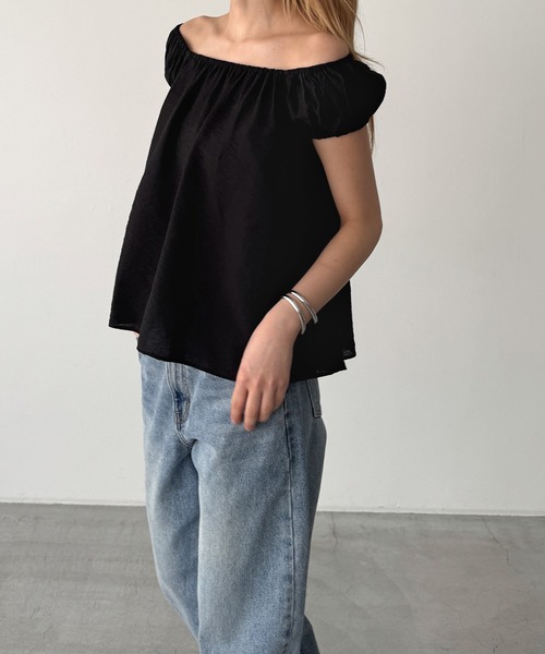 CANAL JEAN(キャナルジーン)の「El mar 2WAYオフショルパフブラウス(シャツ/ブラウス・レディース・ホワイト/ブラック・ONE SIZE)」の3枚目の写真
