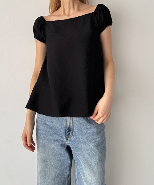 CANAL JEAN(キャナルジーン)の「El mar 2WAYオフショルパフブラウス(シャツ/ブラウス・レディース・ホワイト/ブラック・ONE SIZE)」の6枚目の写真