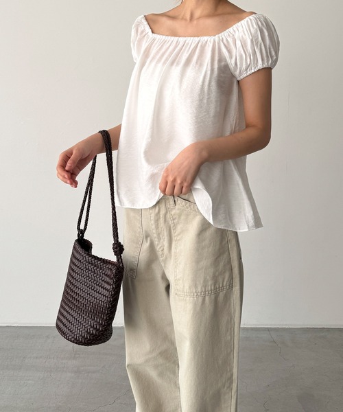 CANAL JEAN(キャナルジーン)の「El mar 2WAYオフショルパフブラウス(シャツ/ブラウス・レディース・ホワイト/ブラック・ONE SIZE)」の7枚目の写真