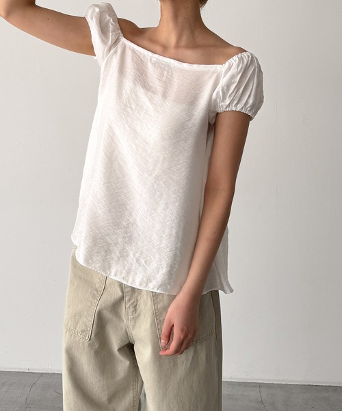 CANAL JEAN(キャナルジーン)の「El mar 2WAYオフショルパフブラウス(シャツ/ブラウス・レディース・ホワイト/ブラック・ONE SIZE)」の10枚目の写真