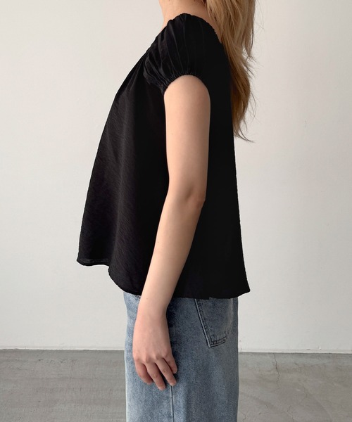 CANAL JEAN(キャナルジーン)の「El mar 2WAYオフショルパフブラウス(シャツ/ブラウス・レディース・ホワイト/ブラック・ONE SIZE)」の12枚目の写真
