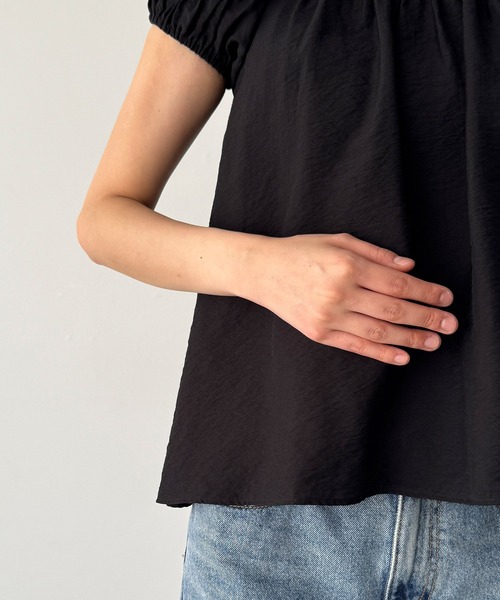 CANAL JEAN(キャナルジーン)の「El mar 2WAYオフショルパフブラウス(シャツ/ブラウス・レディース・ホワイト/ブラック・ONE SIZE)」の15枚目の写真